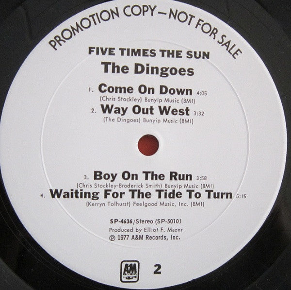The Dingoes : Five Times The Sun (LP, Album, Promo)