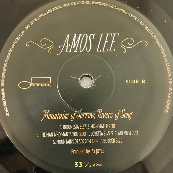 Amos Lee : Mountains Of Sorrow, Rivers Of Song (LP, Album)
