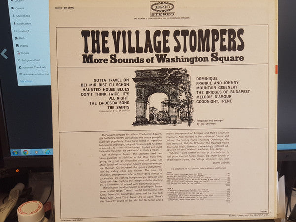 The Village Stompers : More Sounds Of Washington Square (LP, Album)