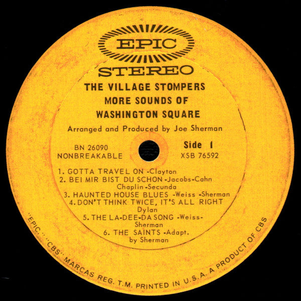The Village Stompers : More Sounds Of Washington Square (LP, Album)