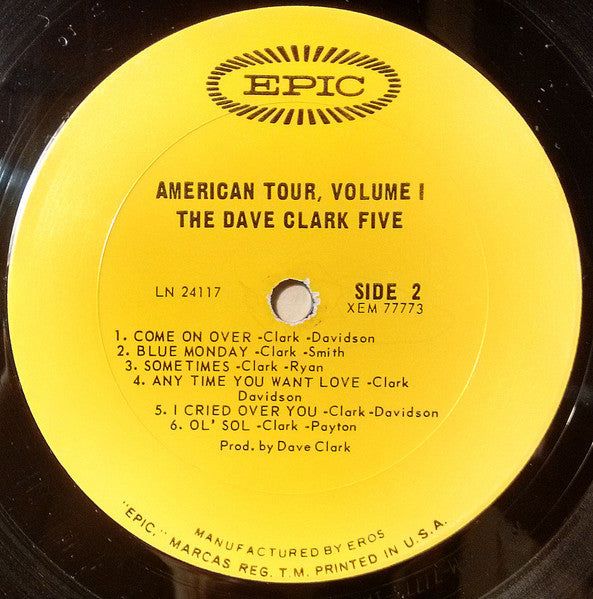 The Dave Clark Five : American Tour (LP, Album, Mono)