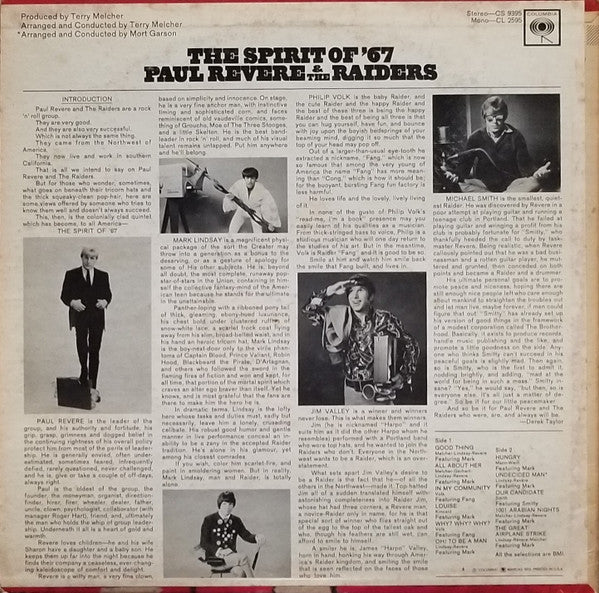 Paul Revere & The Raiders : The Spirit Of '67 (LP, Album, RP, San)