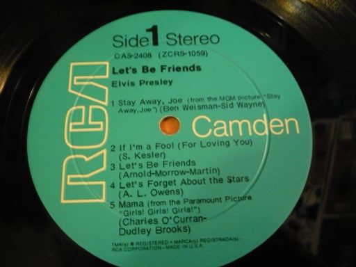 Elvis* : Let's Be Friends (LP, Album, Roc)