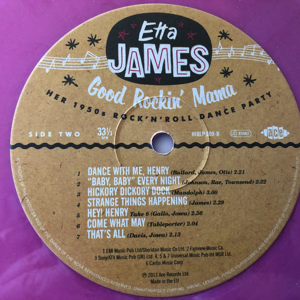 Etta James : Good Rockin' Mama (LP, Album, Comp, Pin)