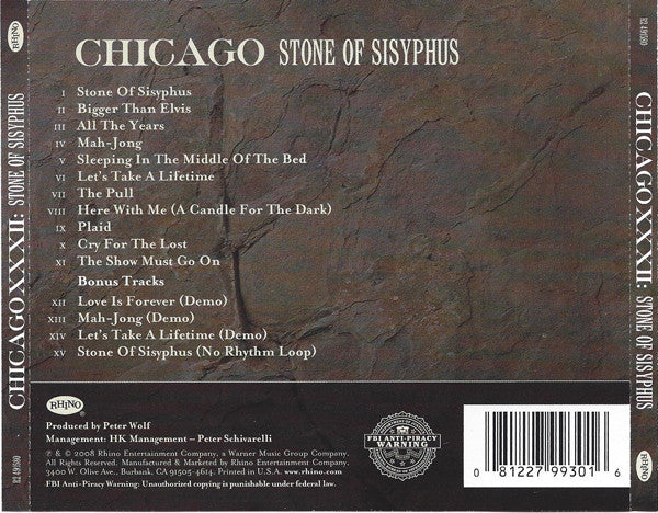 Chicago (2) : XXXII - Stone Of Sisyphus (CD, Album)