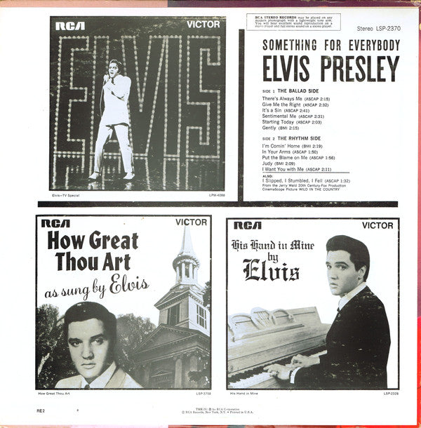 Elvis* : Something For Everybody (LP, Album, RE)