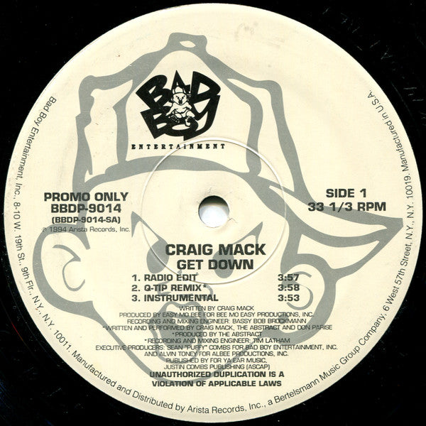 Craig Mack : Get Down (Remix) (12", Promo)