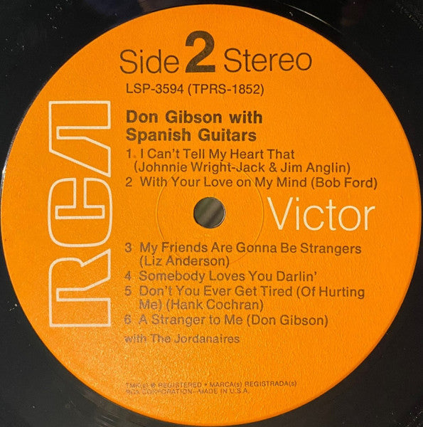 Don Gibson : Don Gibson With Spanish Guitars (LP, Album)