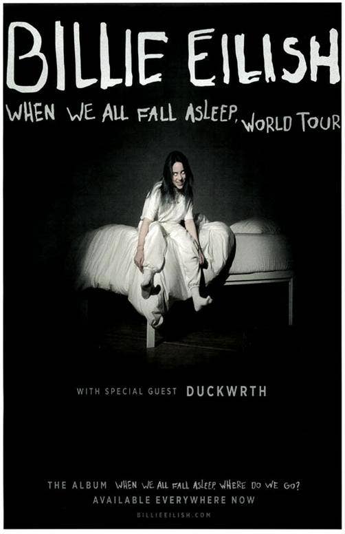 Billie Eilish When We All Fall Asleep Where Do We Go Poster 11" x 17"