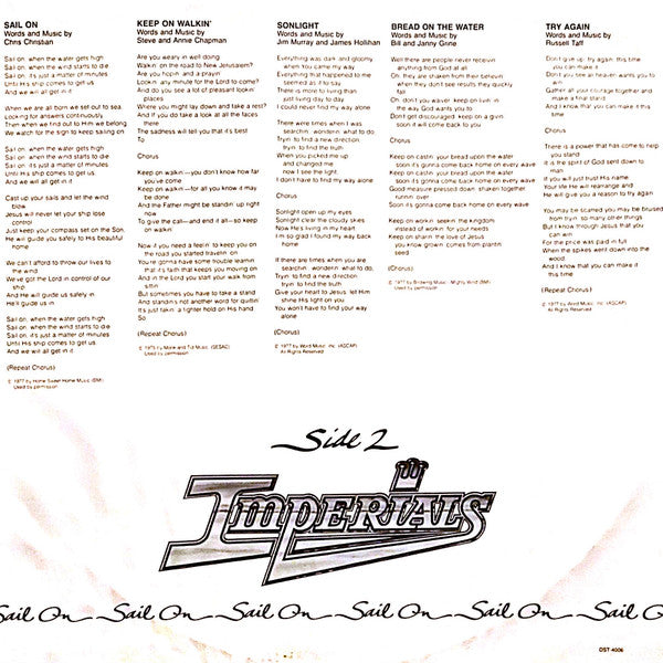 Imperials : Sail On (LP, Album)
