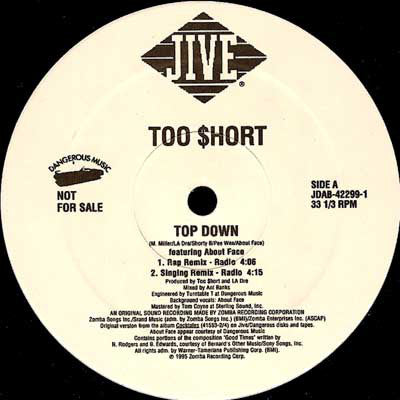Too $hort* : Top Down (12", Promo)