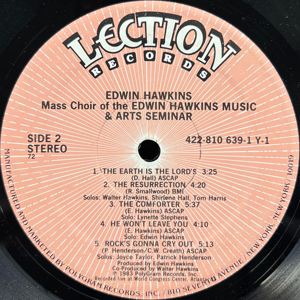 Edwin Hawkins Music & Arts Seminar Mass Choir*, Edwin Hawkins : Edwin Hawkins Music & Arts Seminar Mass Choir (LP, Album, 72 )