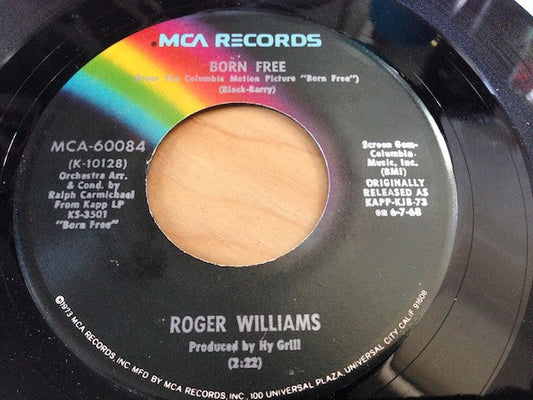 Roger Williams (2) : Somewhere My Love / Born Free (7")