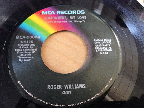 Roger Williams (2) : Somewhere My Love / Born Free (7")