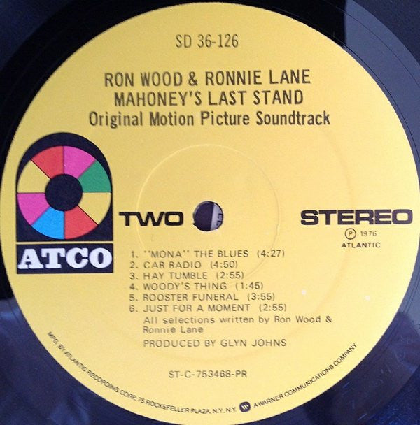 Ron Wood & Ronnie Lane : Mahoney's Last Stand - Original Motion Picture Soundtrack (LP, Album, Pre)