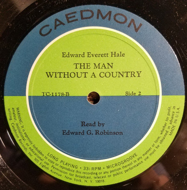 Edward G. Robinson : The Man Without A Country (LP)