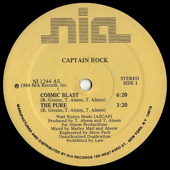 Captain Rock : Cosmic Blast (12")