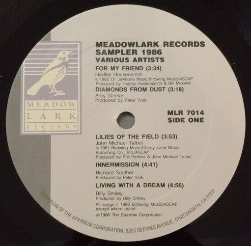 Various Artists* : Meadowlark Sampler 1986 (LP, Smplr)