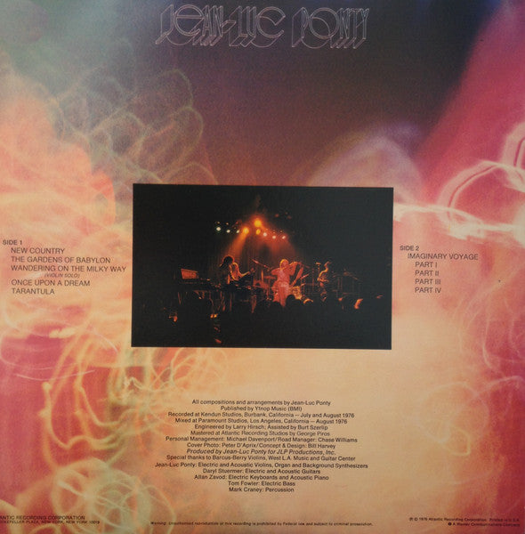 Jean-Luc Ponty : Imaginary Voyage (LP, Album, RI )