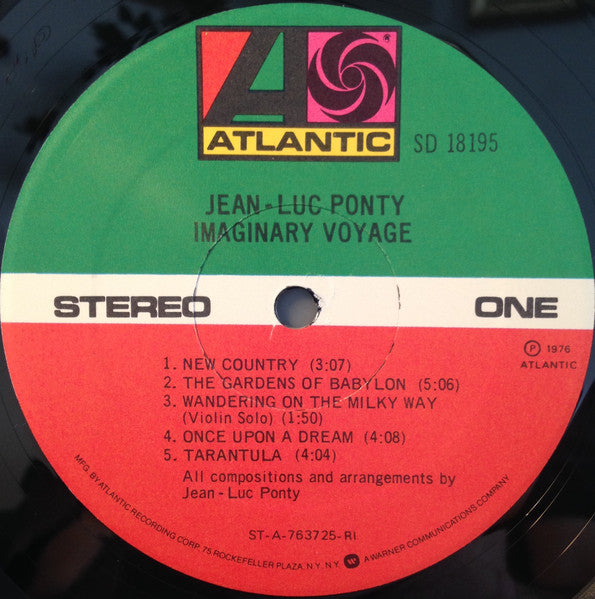 Jean-Luc Ponty : Imaginary Voyage (LP, Album, RI )