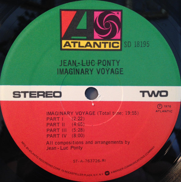 Jean-Luc Ponty : Imaginary Voyage (LP, Album, RI )