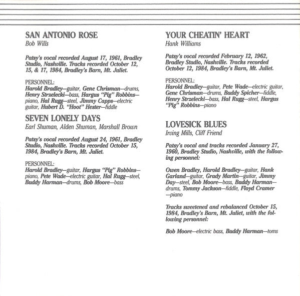 Patsy Cline : Sweet Dreams (CD, Club)