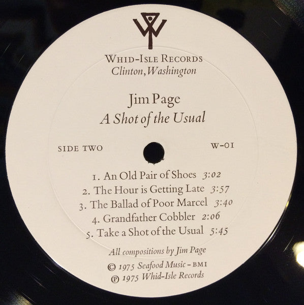 Jim Page : A Shot Of The Usual (LP, Album)