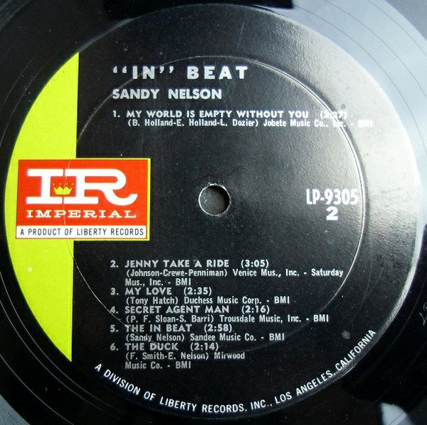 Sandy Nelson : "In" Beat (LP, Album, Mono, RP)