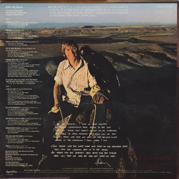 John Denver : Aerie (LP, Album, Hol)