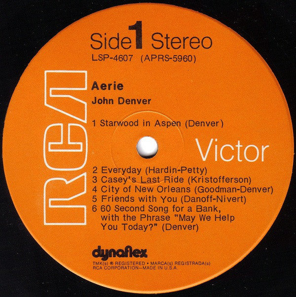 John Denver : Aerie (LP, Album, Hol)