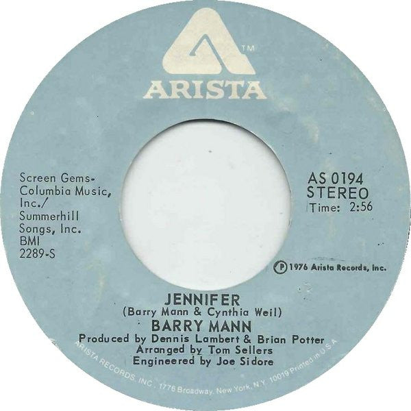 Barry Mann : The Princess And The Punk (7", Single)