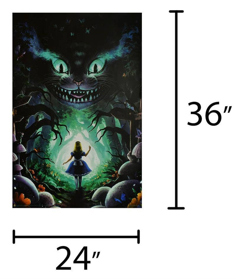 Alice in Wonderland Blacklight Poster - 24" x 36"