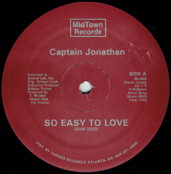 Captain Jonathan : So Easy To Love (12")