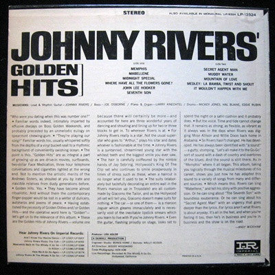 Johnny Rivers : Johnny Rivers' Golden Hits (LP, Comp)