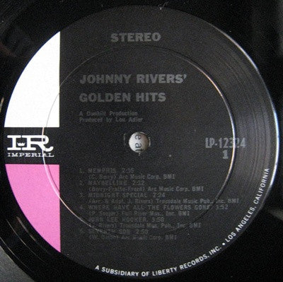Johnny Rivers : Johnny Rivers' Golden Hits (LP, Comp)