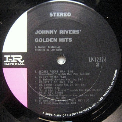Johnny Rivers : Johnny Rivers' Golden Hits (LP, Comp)