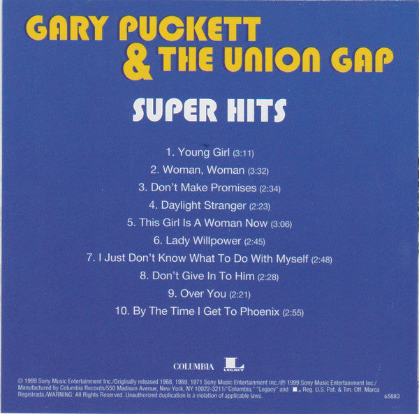 Gary Puckett & The Union Gap : Super HIts (CD, Comp)