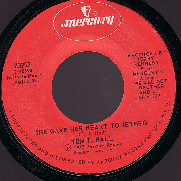 Tom T. Hall : The Monkey That Became President / She Gave Her Heart To Jethro (7")