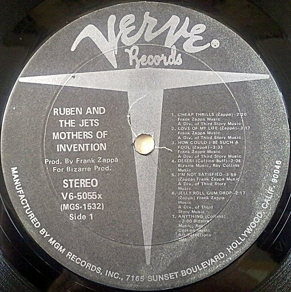 The Mothers Of Invention* : Cruising With Ruben & The Jets (LP, Album, RE, MGM)