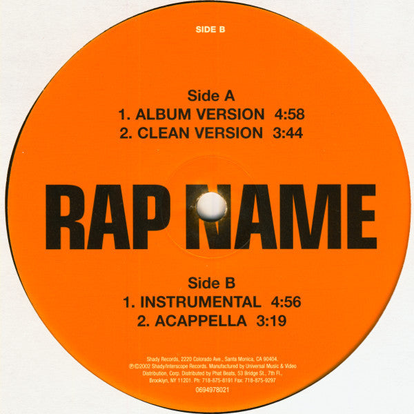 Obie Trice : Rap Name (12")