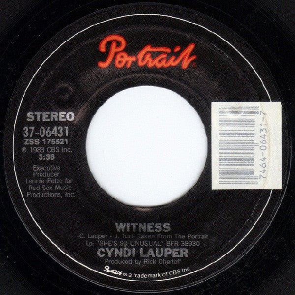 Cyndi Lauper : Change Of Heart (7", Single, Styrene, Pit)