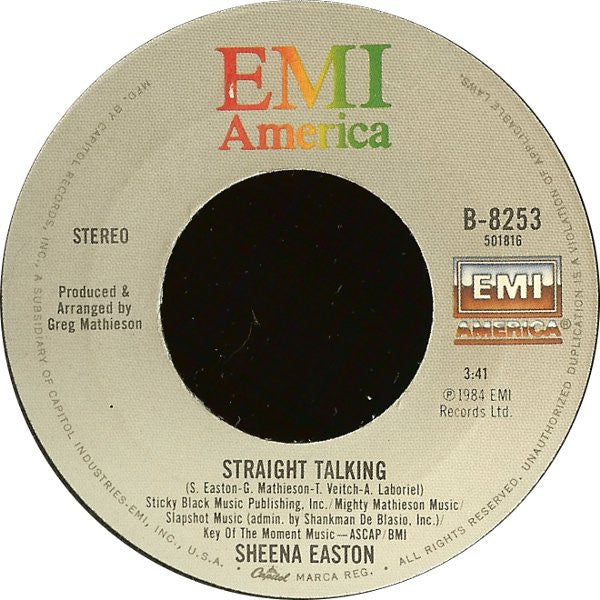 Sheena Easton : Sugar Walls (7", Single, Jac)
