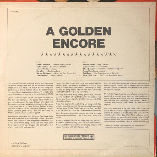 Various : A Golden Encore! (LP, Comp, Mono)