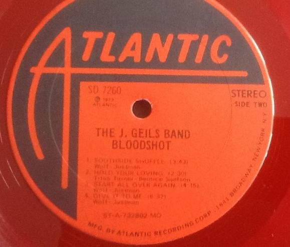 The J. Geils Band : Bloodshot (LP, Album, Red)
