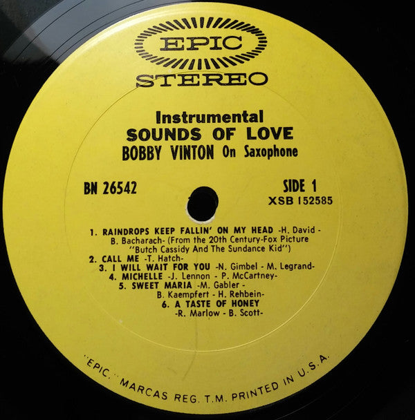 Bobby Vinton : Instrumental Sounds Of Love (LP, Album)