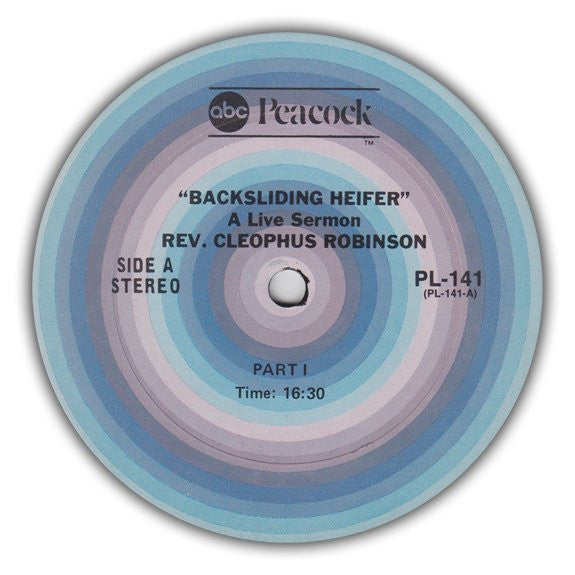 Reverend Cleophus Robinson : Backsliding Heifer (LP, Album, RE)