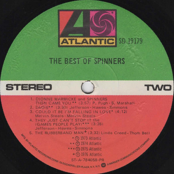 Spinners : The Best Of Spinners (LP, Comp, PR)