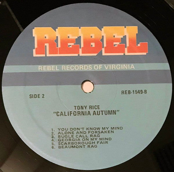 Tony Rice : California Autumn (LP, Album, RE, Ele)