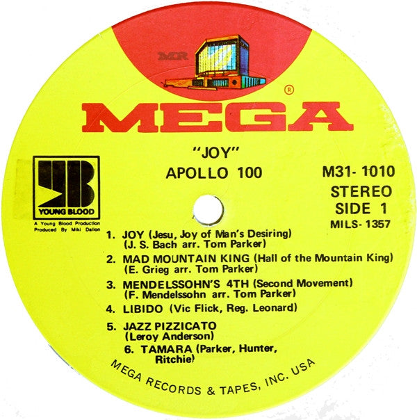 Apollo 100 Featuring Tom Parker : Joy (LP, Album)