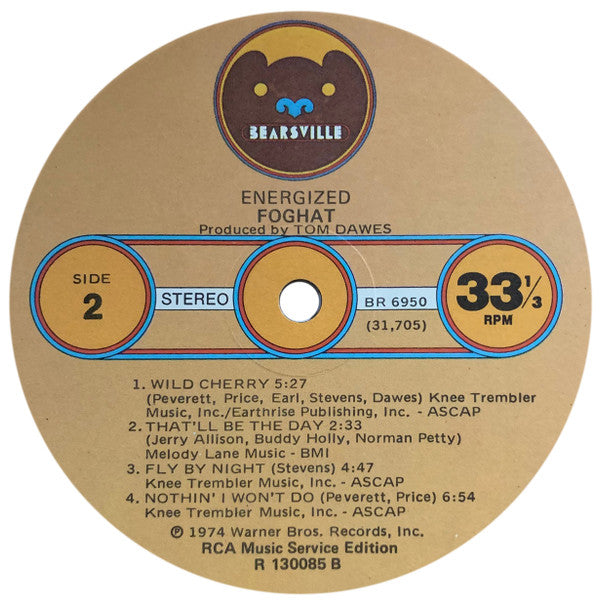 Foghat : Energized (LP, Album, Club)
